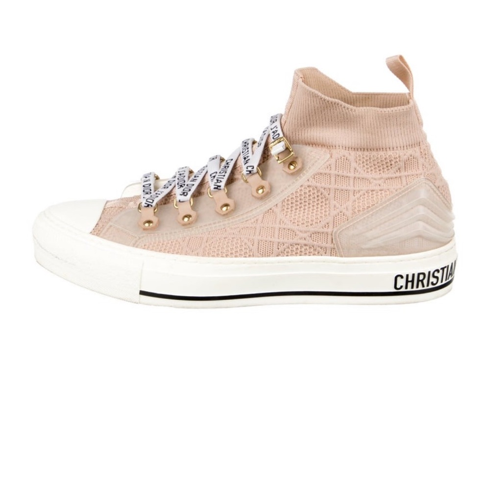 Light Pink Christian Dior Knit Sneakers